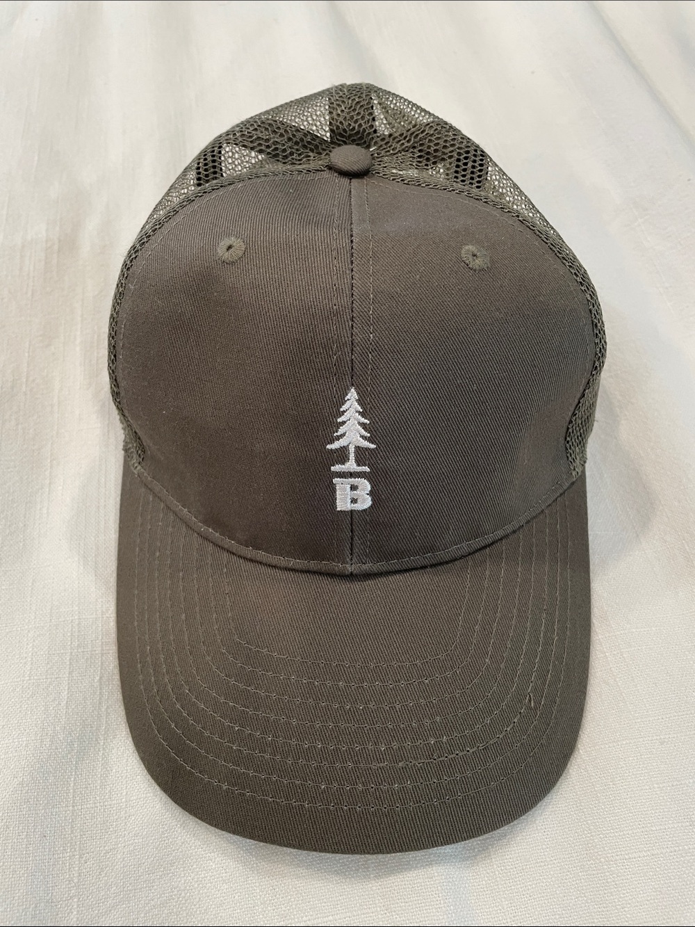 Bass Outdoor embroidered Mesh Back Trucker Hat- Olive Green